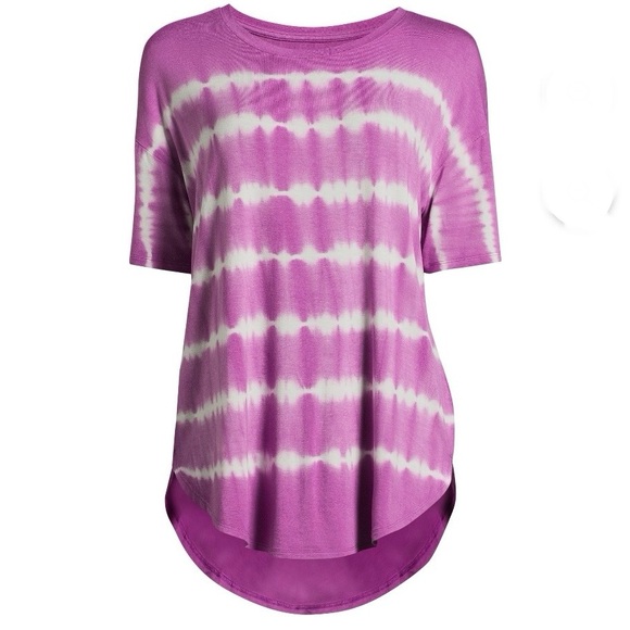 Time and Tru Women's Crewneck Solid & Tie-Dye Tunic Tee Plus Size XXL (20) - Picture 2 of 13